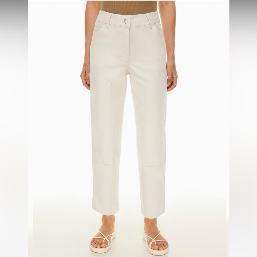 Aritzia Wilfred Brennan High Rise Cotton Utility Cargo Pants Cropped Straight - Picture 2 of 8